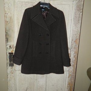 Esprit Outerwear Double Breasted Wool Blend Pea Coat Size M